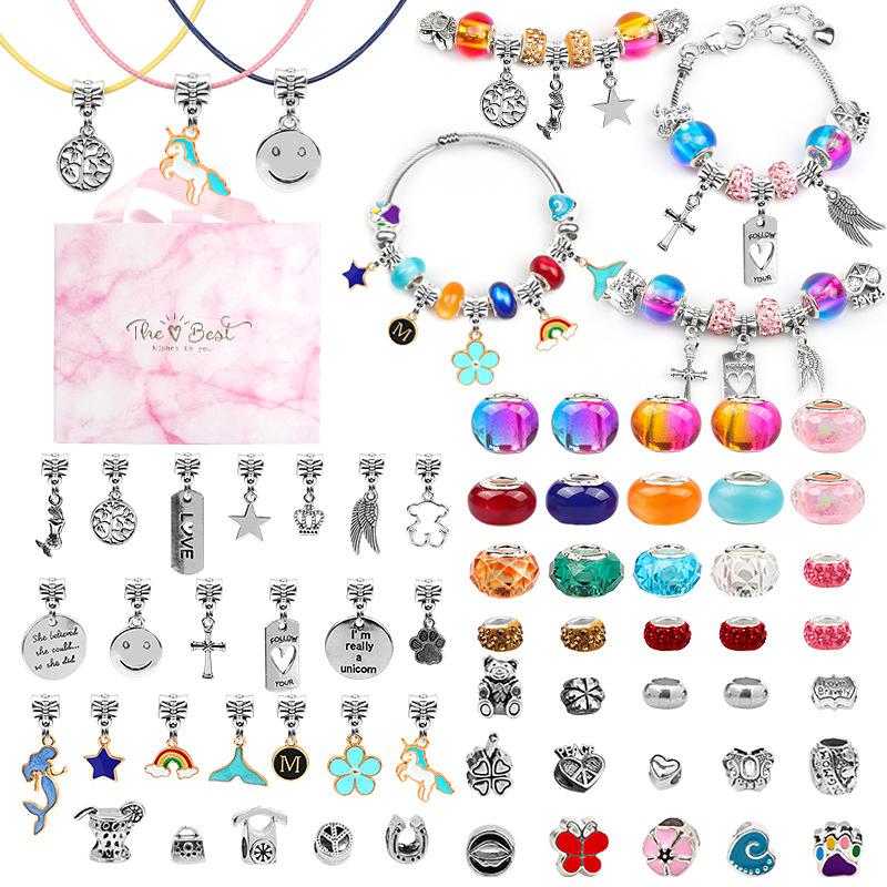 

Big Hole Metal Beads Resin Beads Loose Beads Creative Charms Making Bracelet Necklace Jewelry Kit For Diy Jewelry Accessories
