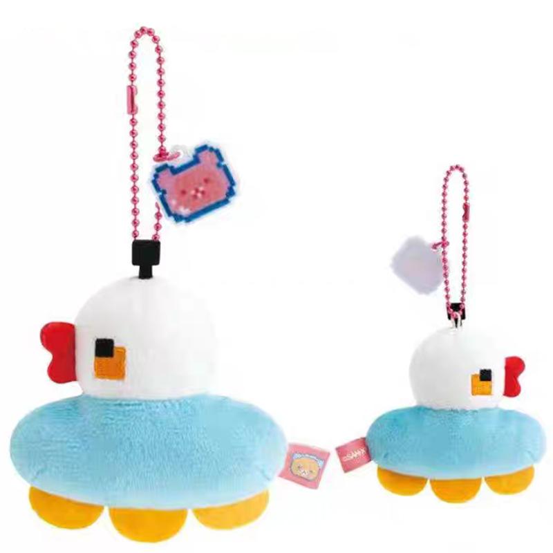 Kawaii Rilakkuma Plüschtiere Schlüsselanhänger Kreatives Zubehör Cartoon Korilakkuma Rucksack Pixel Paar Anhänger Freund Weihnachtsgeschenk