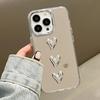 Luxury Make Up Mirror 3D Love Heart Acrylic Case For iPhone 15 14 13 12 11 Pro Max Shockproof Bumper Protection Hard PC Cover