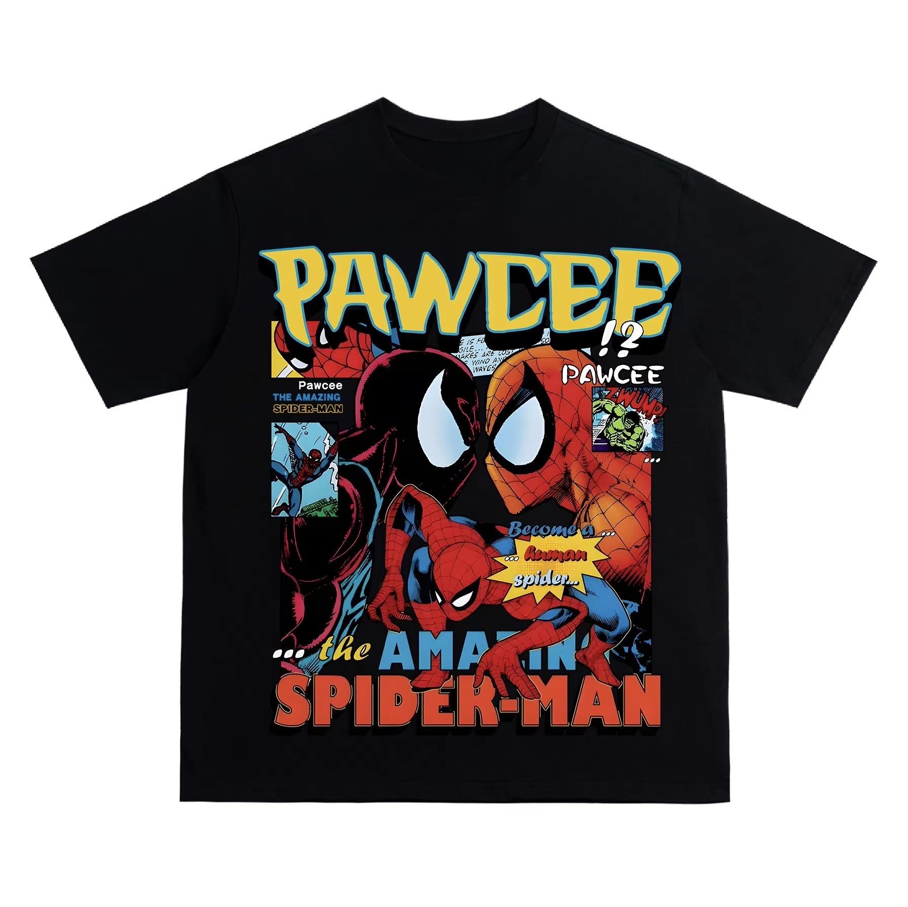 2026 new New Marvel SpiderUnisex Venom printed shortsleeved street casual couples shirt Tshirt for both Unisex and Women S