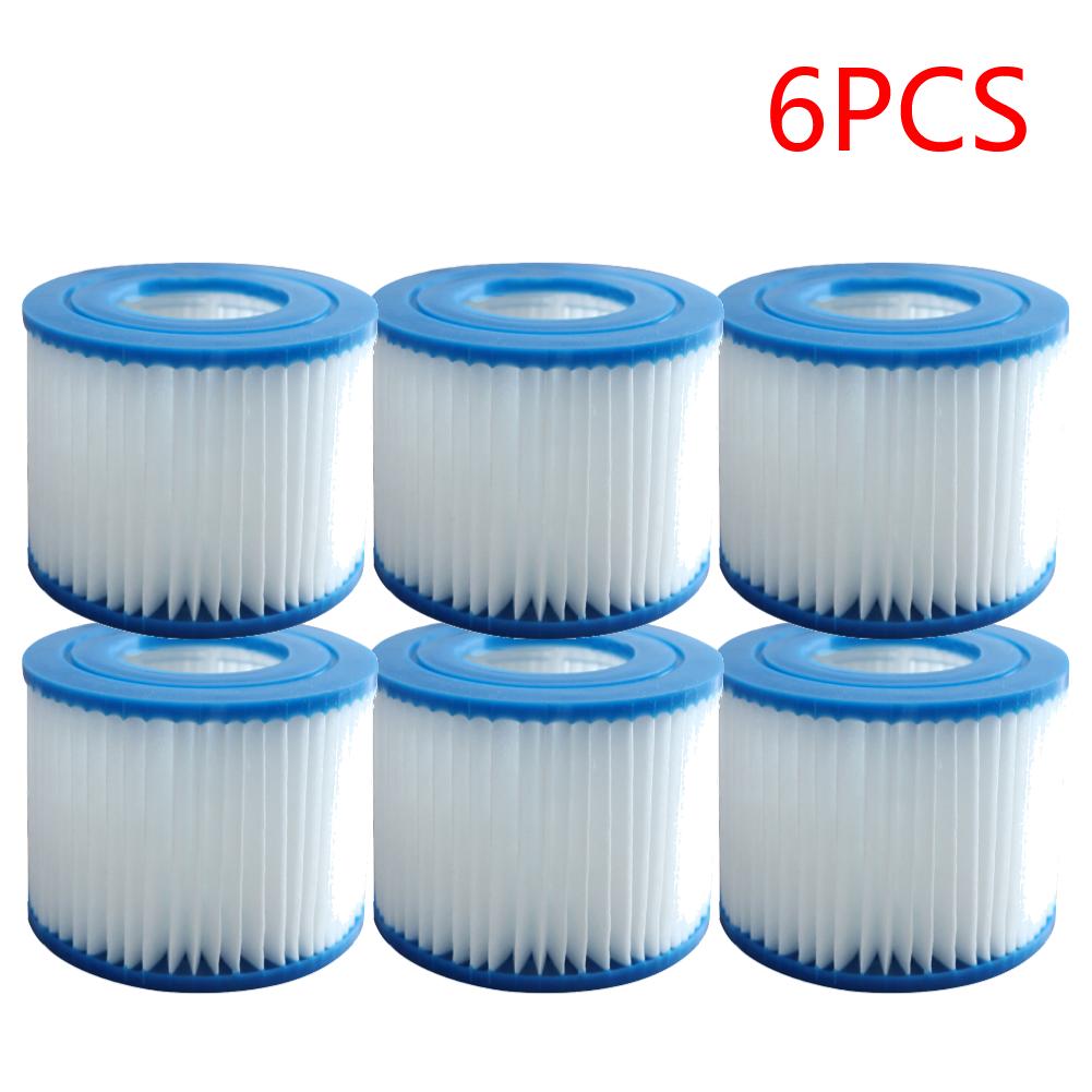 2-10PCS Type VI Hot Tub Filter Soft Rubber Ends Spa Filter Cartridge Reusable Pool Filter Replacement for Above Ground Pools