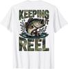 Funny Youth Camo Fishing Unisex T-shirt - "Keep It Reel" Bass Design