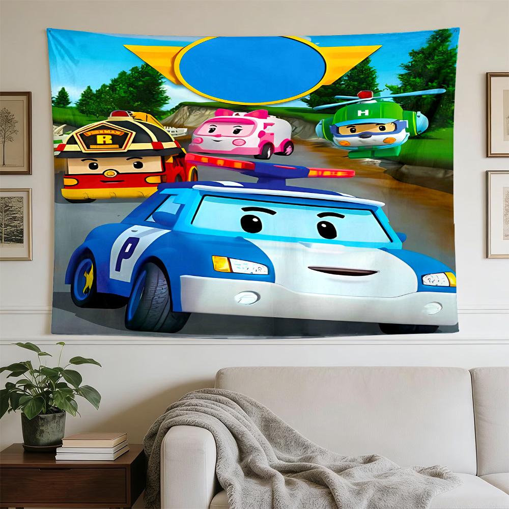 Train Adventure: Titipo's Journey Large Wall Tapestry,Ideal for Office Backdrops, Holiday Gifts, Home Decor (Living Room, Bedroom, Dorm, Parties), and