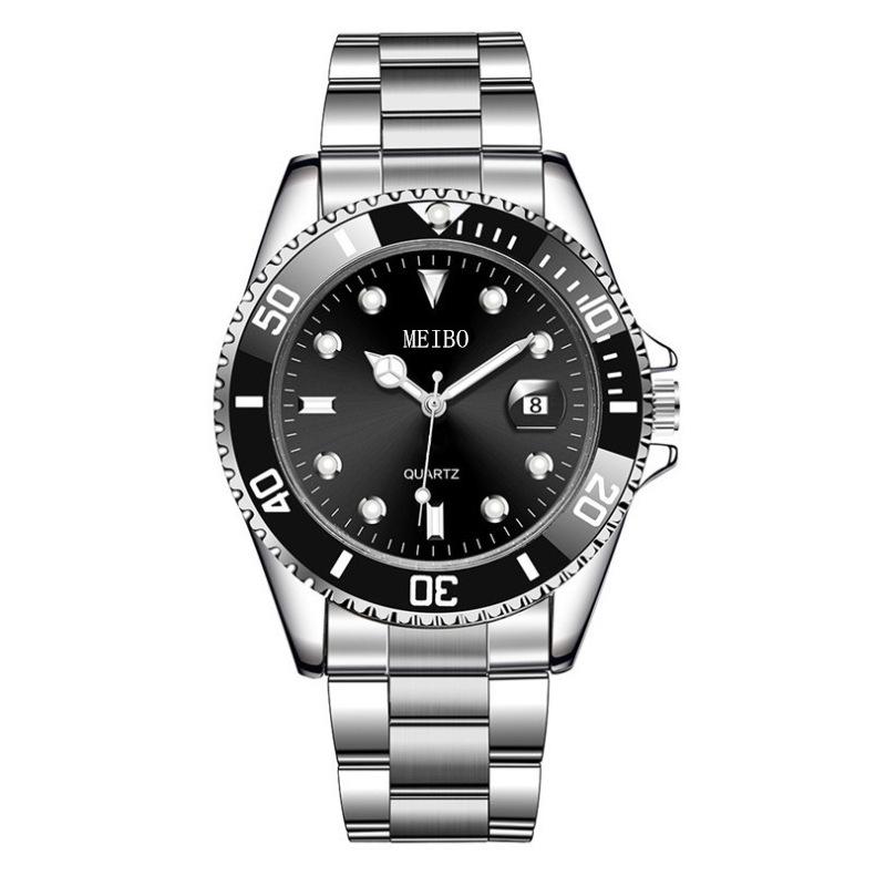 

Men s Green Sea-Dweller Steel Band Calendar Watch with Magnifying Glass