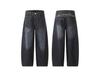Unisex American Wide-Leg Baggy Scythe Jeans, Washed Silhouette, Spring/Autumn 2025 Style.
