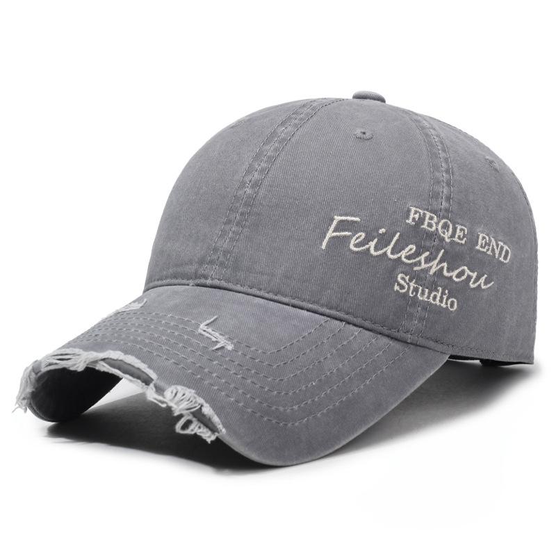 Side Letter Embroidered Holes Baseball Cap Men Women Sun Hat