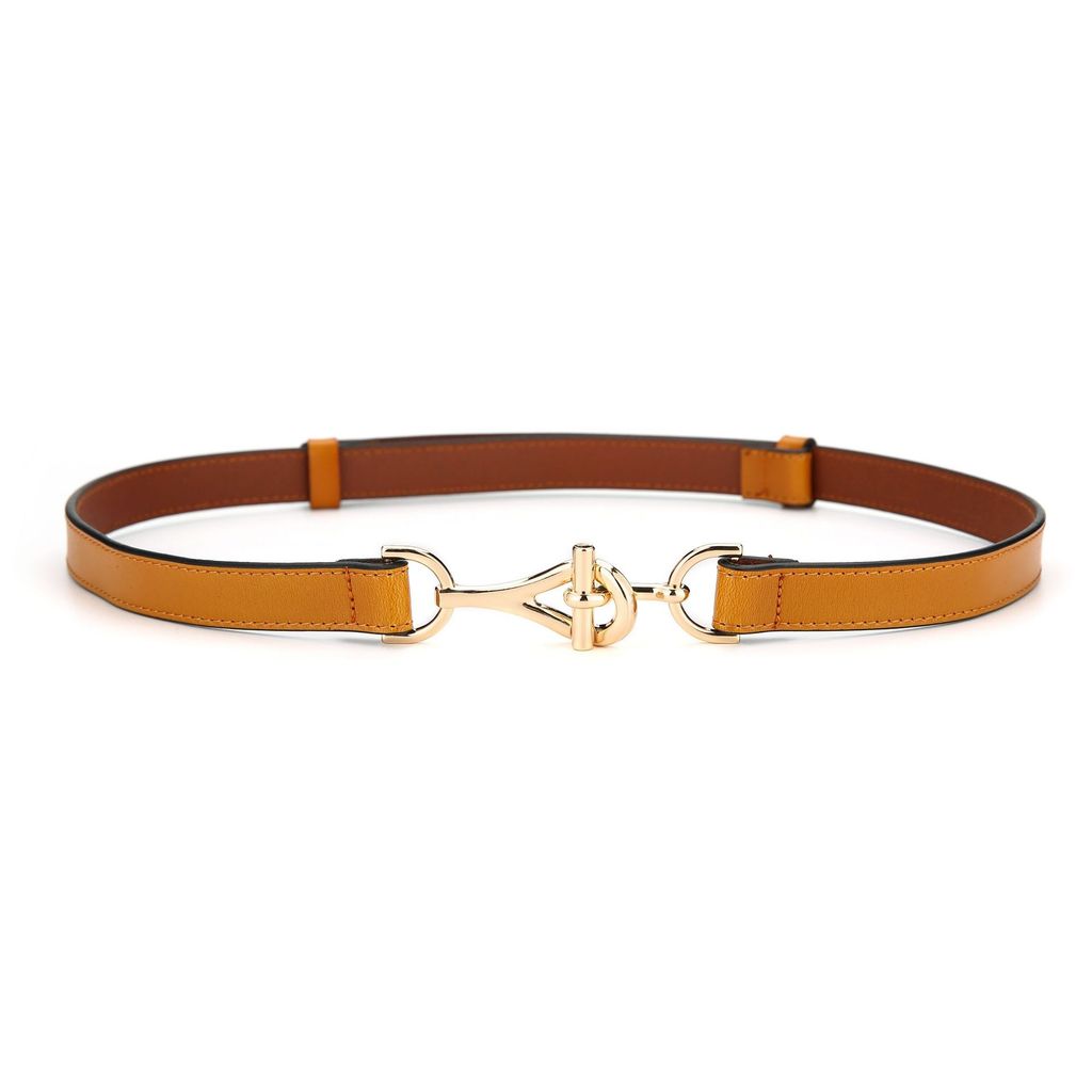 Genuine Leather Women Belt With Geometric Buckle For Casual Outdoor Wear