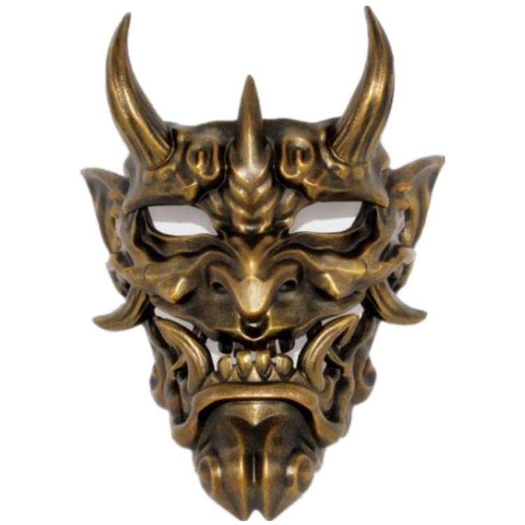 Terrifying Red Hannya Mask High Quality Resin Face Mask Perfect For Halloween Decor