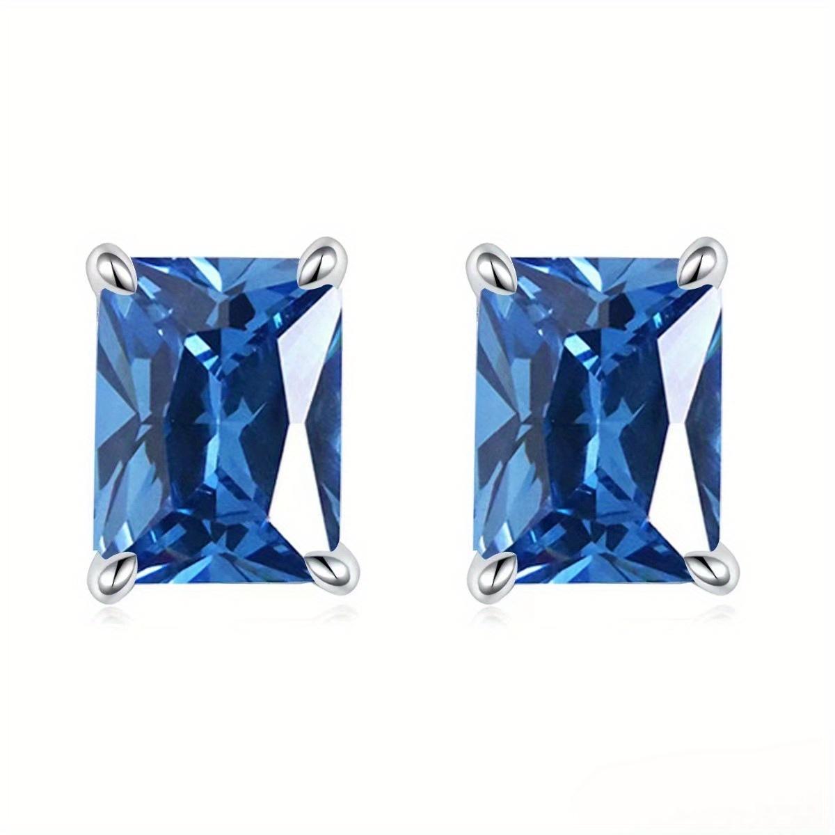 

Женские сверкающие серьги «Драгоценный синий», Изготовлены из высококачественного материала, Элегантный и модный стиль, Изысканные серьги, Идеальный завершающий штрих 1 pair