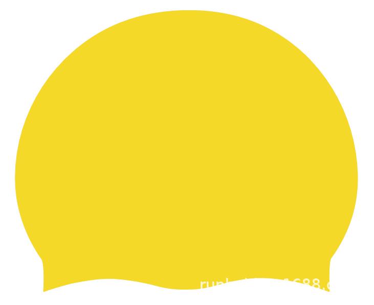 Adult & Children's Silicone Swim Cap - Unisex, Solid Color, Plus Size, Customizable with Logo