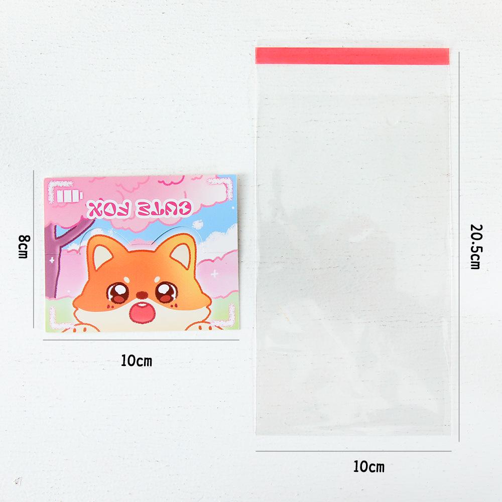 Self-Sealing Cute Card Packaging Bag Set for Small Cards