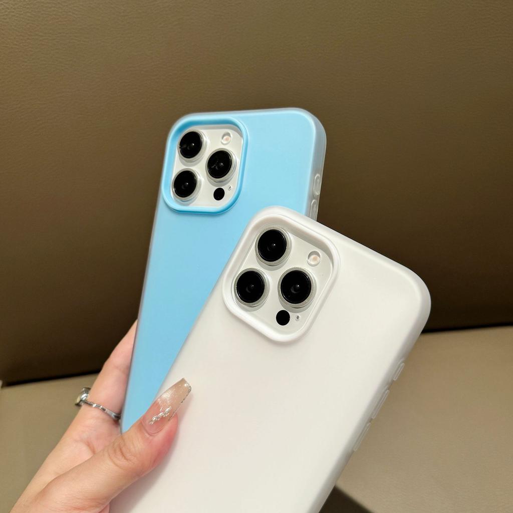Lightweight Shockproof PP Phone Case for iPhone 15 14 13 Pro Max Solid Color Matte Cover