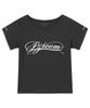 Ijeulum Classic Logo Boat Neck Short Sleeve T-Shirt (Charcoal)