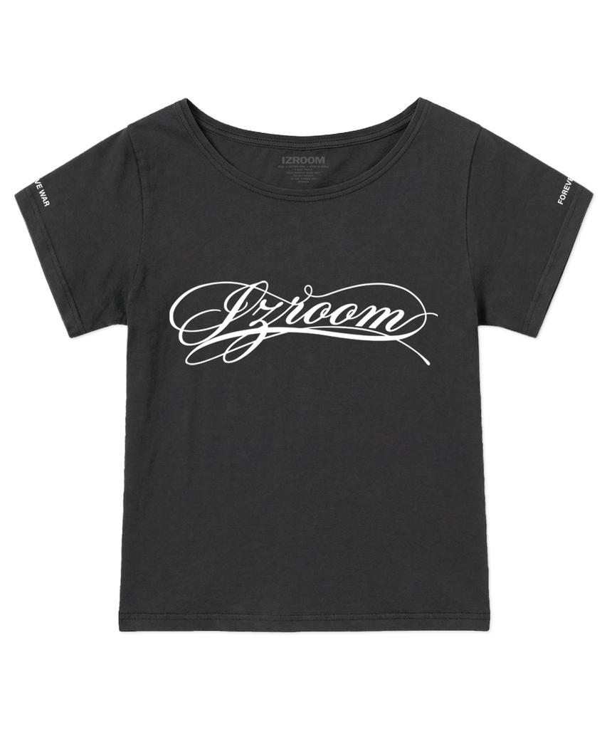 Ijeulum Classic Logo Boat Neck Short Sleeve T-Shirt (Charcoal)