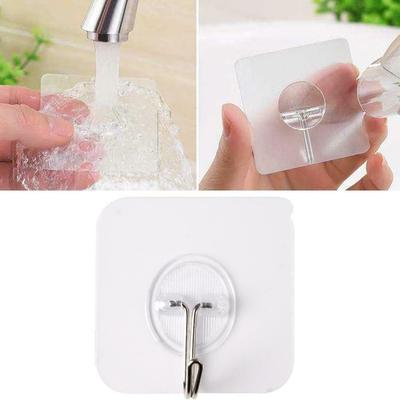 Transparent Self-adhesive Hooks Bathroom Kitchen Waterproof Self Adhesive Hooks