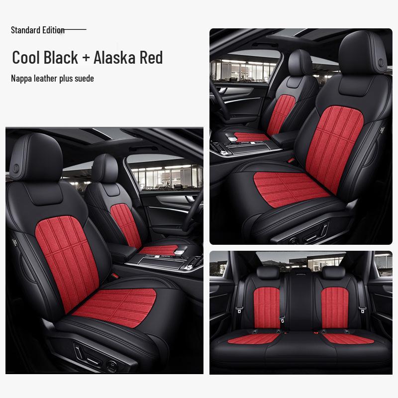 Universal Suede Car Seat Cover: Full Coverage, Ventilated, All-Season Cushion