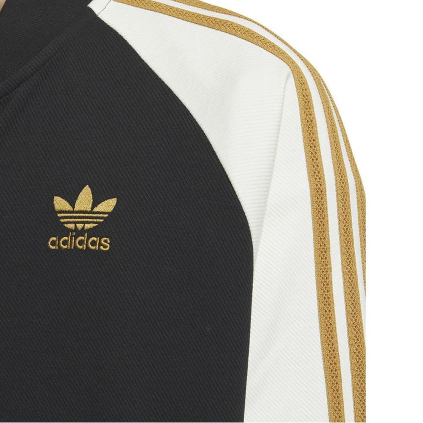 adidas Originals Patchwork Design Collared Long Sleeve Jacket Men Jacket Black IX4240