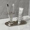 3pcs/Set Stainless Steel Toothpaste Rack Rustproof Bathroom Storage Shelf  Bathroom Counter
