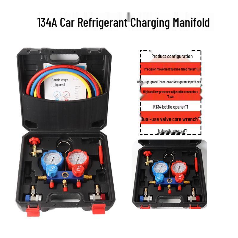 New Energy Vehicle Refrigerant Gauge High/Low Pressure Connector Anti-Collision Explosion-Proof Set