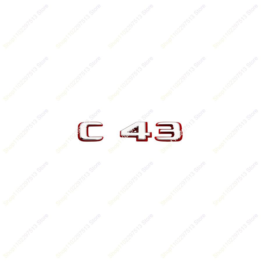 ABS 3D Car Trunk Bicolor letters Logo Badge Decals Sticker For C43 C63 C63S Emblem W204 W205 W206 Series