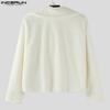 Autumn Men Incerun Winter Long Sleeve Furry Casual Loose Jackets Cropped Coats