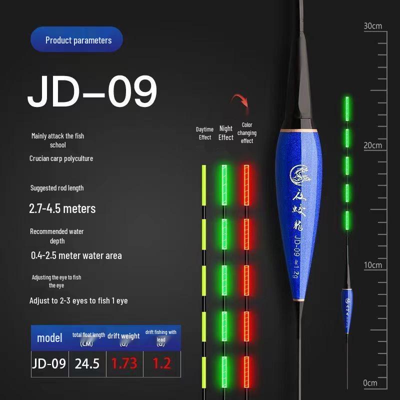 Day & Night Color-Changing Electronic Fishing Float - High Sensitivity for Crucian Carp and Carp Fishing