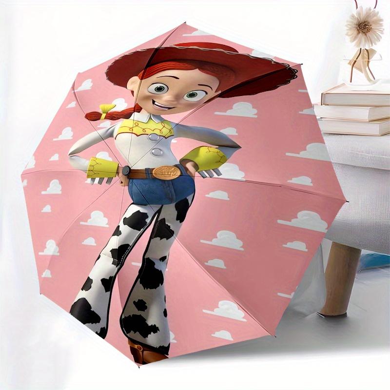 Cowgirl,Toy Story Automatic Opening and Closing Umbrella - 8-rib Folding Design, Lightweight and Portable, Suitable for Daily Business Use,