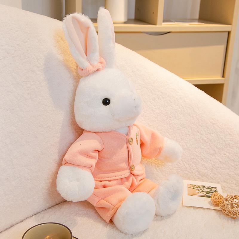 Cartoon Rabbit Doll Plush Toy Girls Bed Doll Sleeping Pillow Grab Machine Doll for Children’s Day Gift