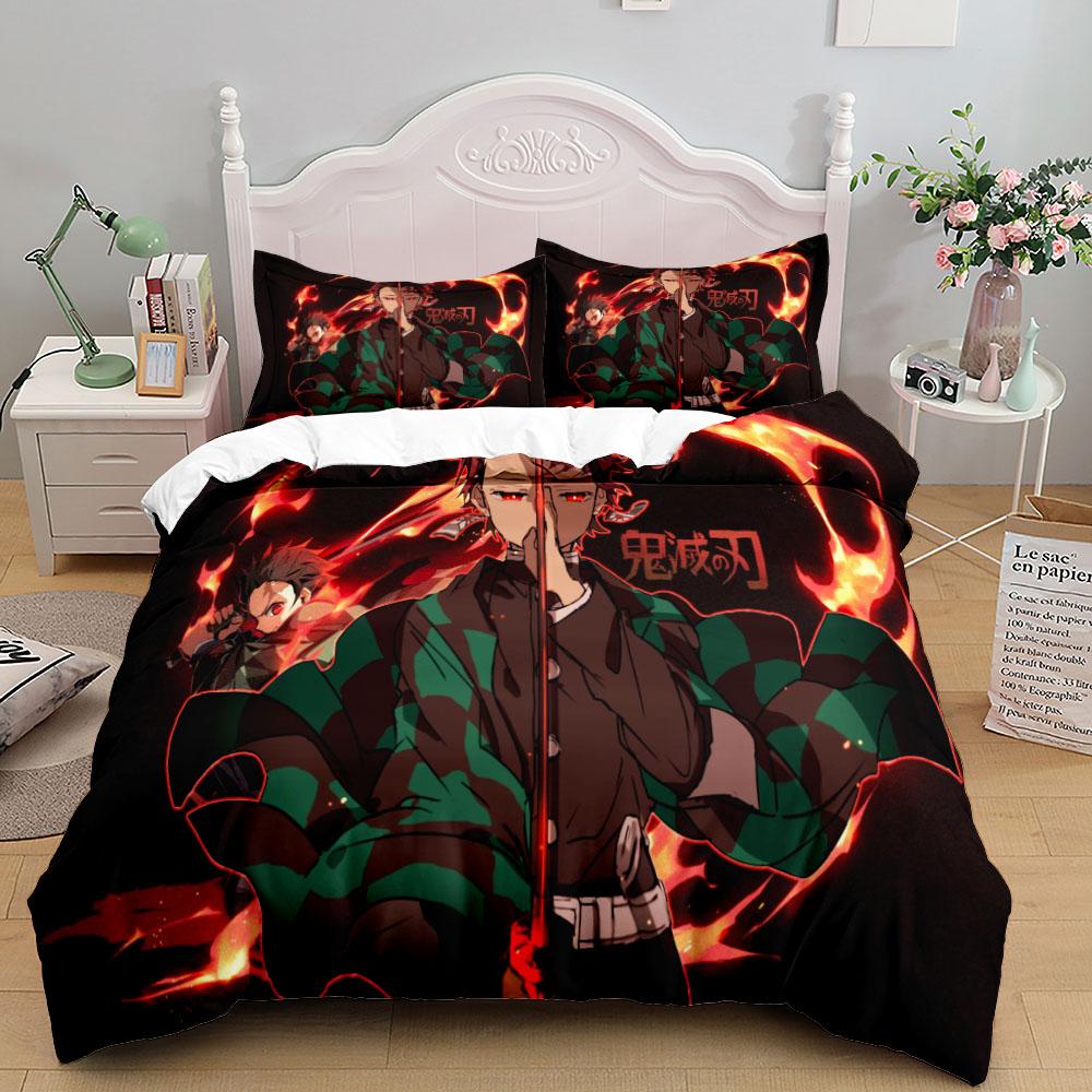 Inosuke Boys Duvet Cover Set EU Single Double King US Twin Full Queen Size slayer Bedclothes