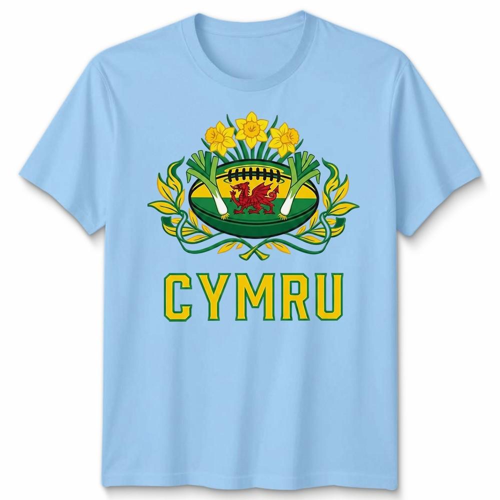 Wales Unisexs Unisexs Welsh Rugby Supporter Shirt St Davids Day Cymru National Theme S