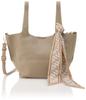 Ca00349 Bucket Bag with Inner Bag and [ARROWS&Company Ltd.] Cube-Shaped Scarf, Khaki, 973-1009