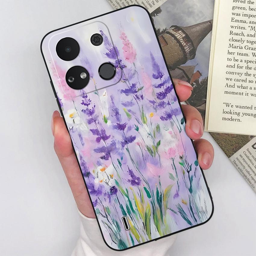 For Itel A04 A05s A16 A18 A23 A25 A26 A17 A33 A56 Phone Case Pretty Bow Pattern Fashion Shell Matte Silicone Anti Drop Protective Covers For Itel Capa