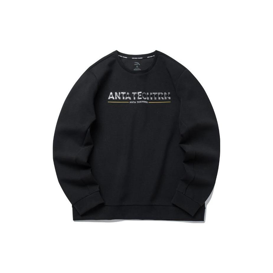 ANTA Variety Training Collection Sweatshirts Men s Black Crew Neck Moderate Regular 152217712-3 XL