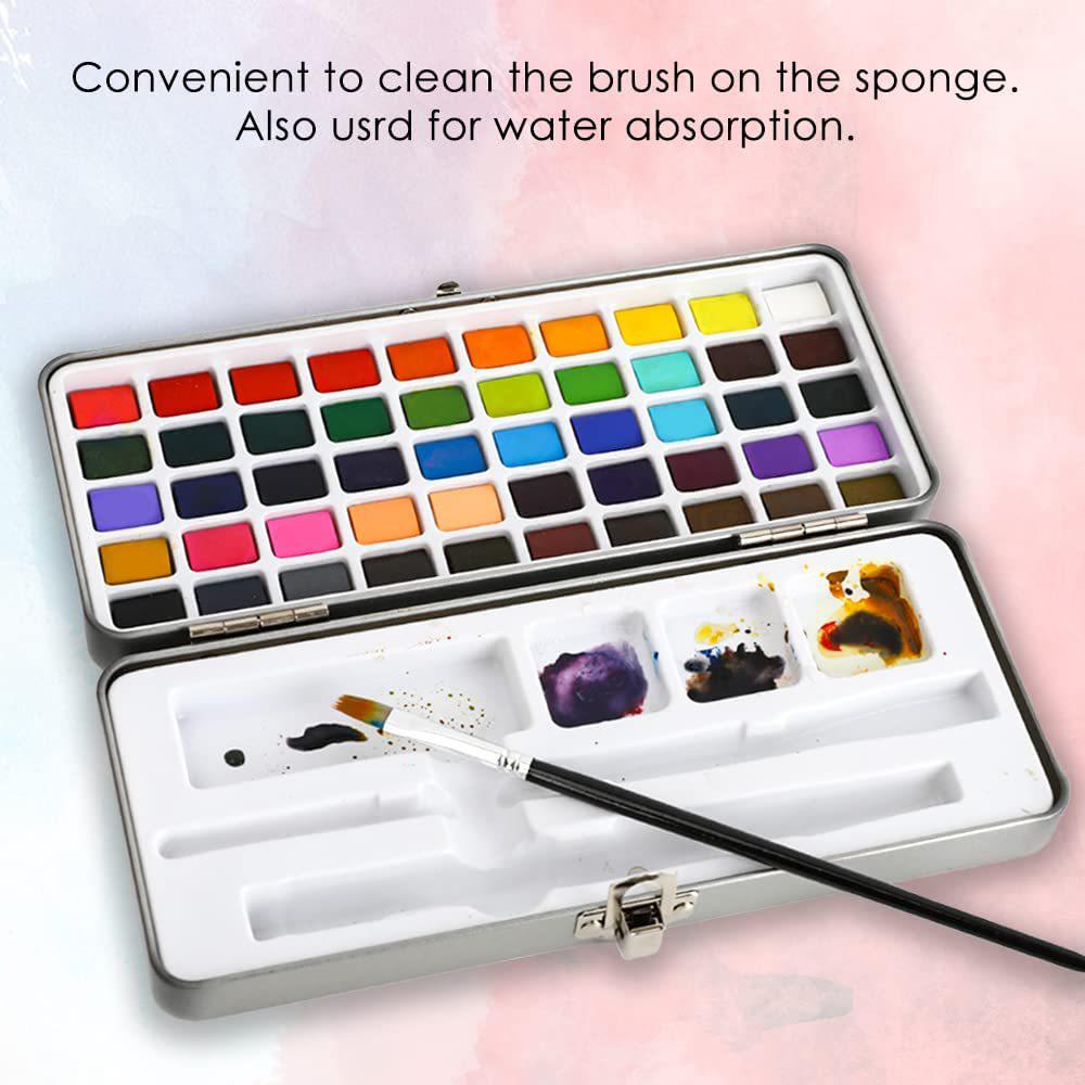 Portable Solid Watercolor Set: 50/72/90/100 Colors with Metallic Pearlescent Pigments