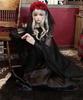 Halloween Cosplay Zombie Vampire Ghost Ghost Costume Rose Bride Cute Sexy Zombie Bride Long Black [milky Time] (L)