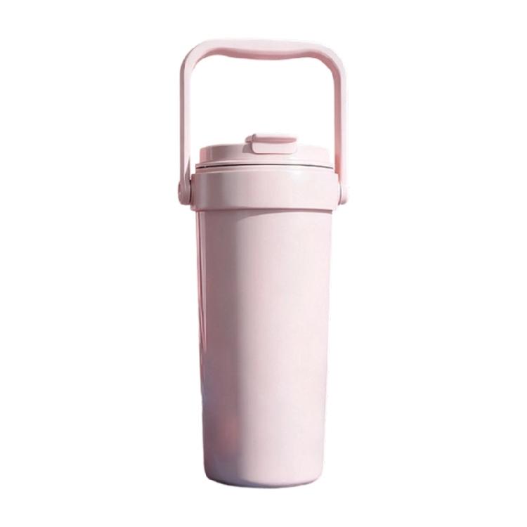 Portable Coffee Mug Water Bottle with Ceramic Inner Large Capacity Insulated Cup Leakproof Tumblers for Hot/Cold Beverages