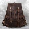 Retro Leather Men's Backpack Top Layer Cowhide Travel Backpack Large Capacity School Bag Crazy Horse Leather Laptop Bag NZPJ