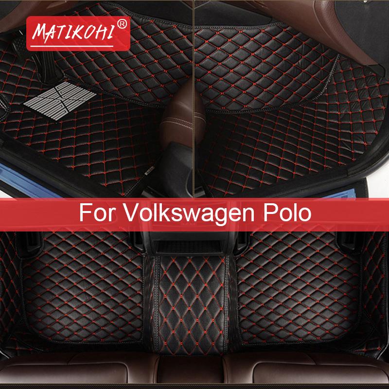 

MATIKOHI автомобильные коврики для VW Polo 6R1 9N 6C1 Foot Coche аксессуары авто Two rows of five