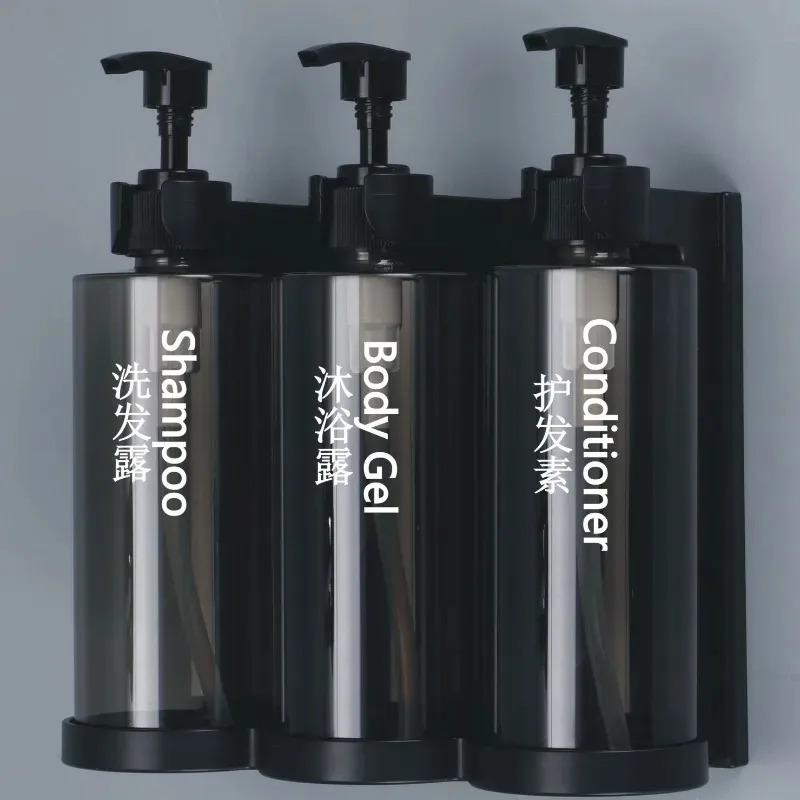 Dispensadores de Sabão Líquido Sem Furo Dispensador de Shampoo Condicionador Sabonete Líquido Montado na Parede Adesivo para Banheiro Cozinha Hotel
