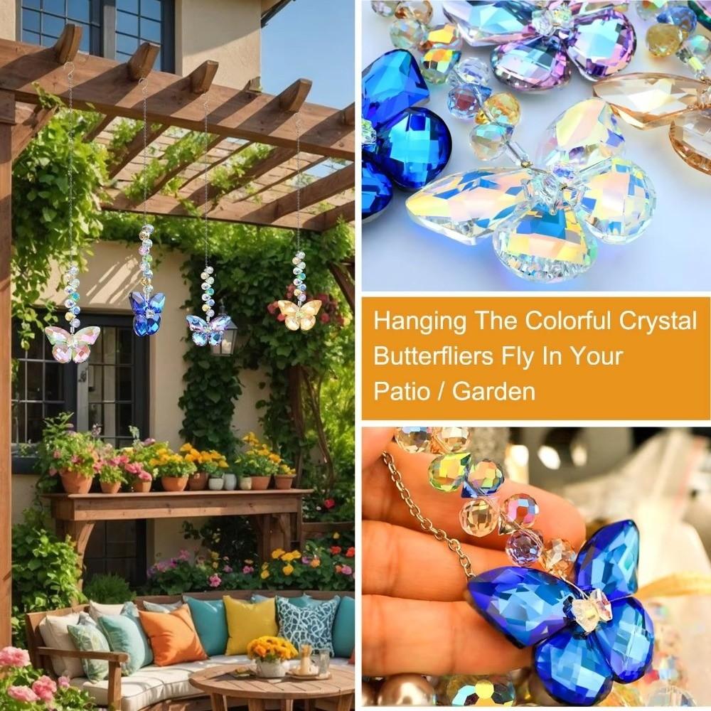 Colourful Rainbow Maker Exquisite Artificial Crystal Suncatcher Flower Sun Catcher  Outdoor