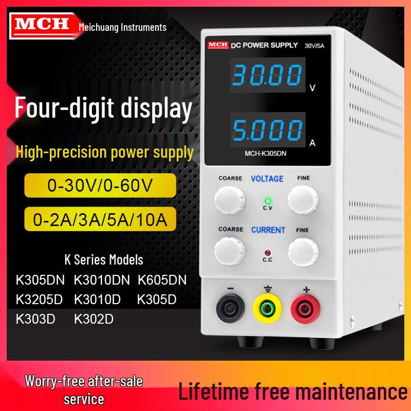 30V 5A/10A Adjustable DC Power Supply with Digital Display and Ammeter