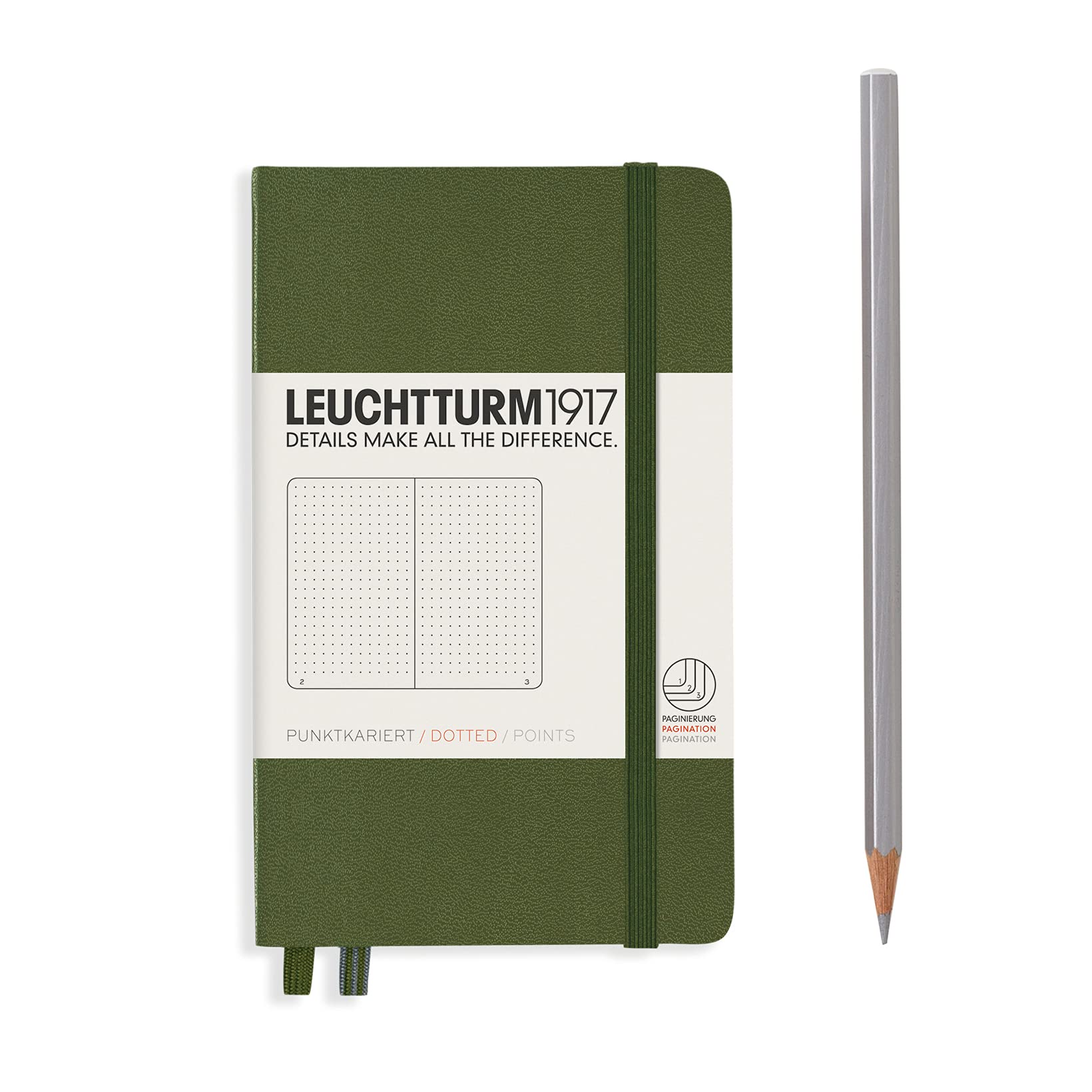 

Leuchtturm Notebook A6 Dot Grid Army 348099