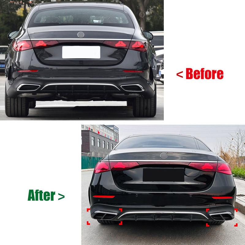 1 Pair Rear Exhaust Muffler Tail Pipe Cover Trim for Mercedes Benz E-Class W214 AMG Sedan 2024-2025 E260 300 AMG