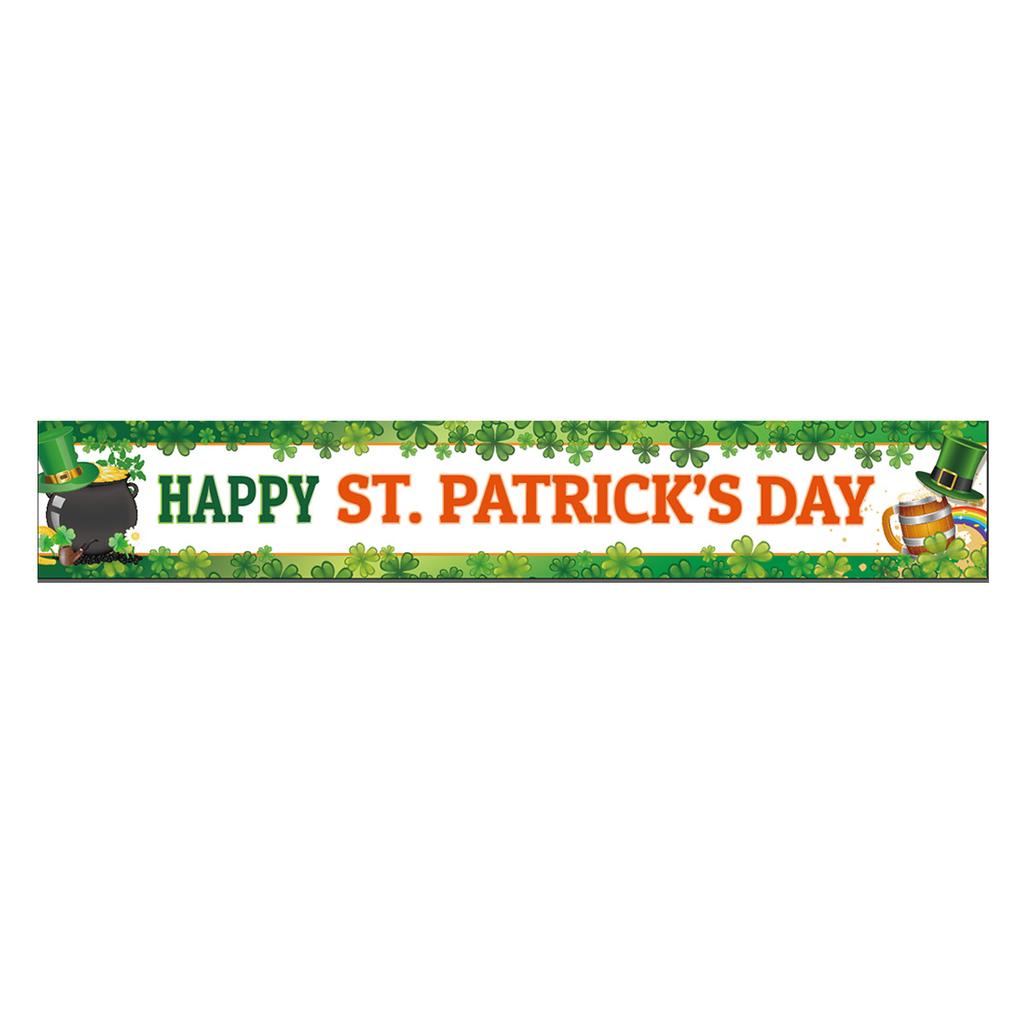 Irish Festival Clover Theme Party Outdoor Party Venue Arrangement Props Polyester Cloth Poster Customization