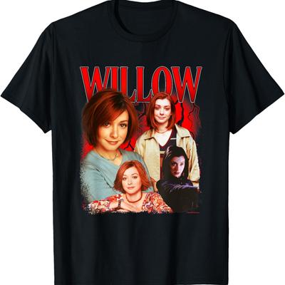 Buffy The Vampire Slayer Iconic Willow Collage 90s Big Logo T-Shirt