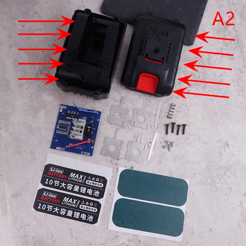 Case For 21V 5/10Cell Li-ion Lithium Battery Case Pack Kit 18650 Lithium Battery Shell Kit Battery Pack Accessories