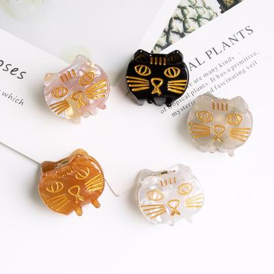 Bambus Yao Schmuck: Niedliche Kätzchen Acetat Haarspange - Cartoon Katze Acryl Accessoire