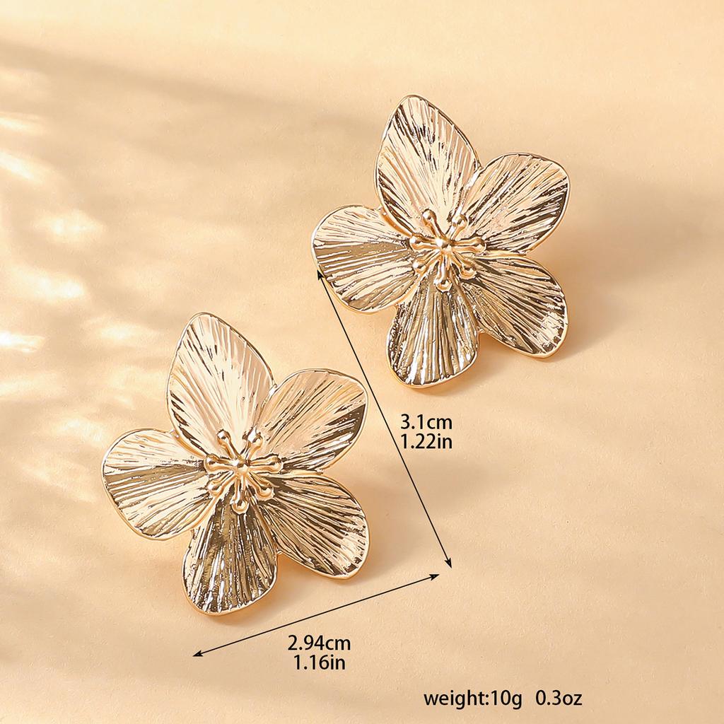 Accessories Circle Hollow Fan Circle Metal Earrings Women'S French Retro Elegant Niche Premium