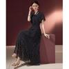 Rochie Midi elegantă de damă cu buline din șifon