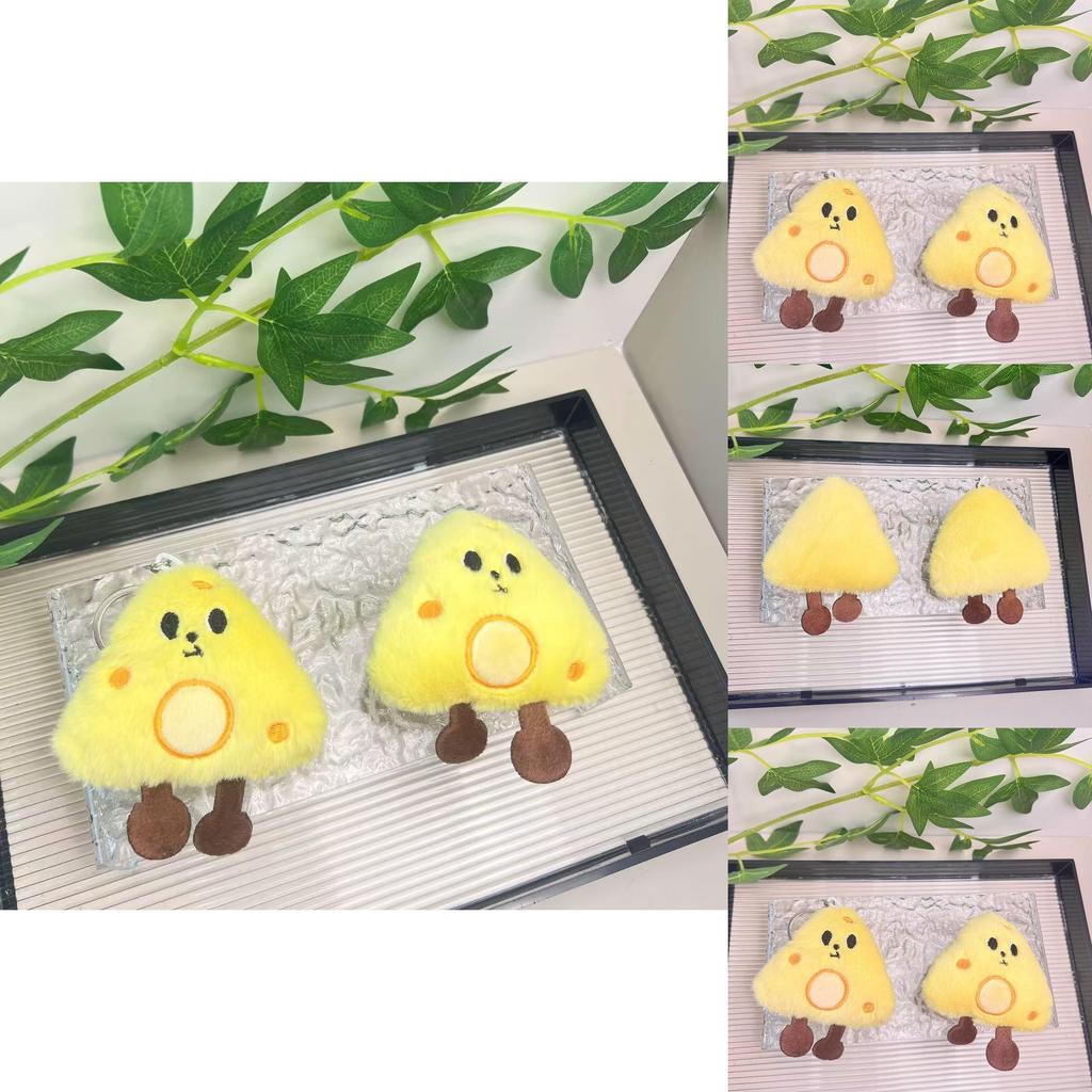 Charming Plush Cheese Keychain Ideal For Bag Decoration And Student Accessories